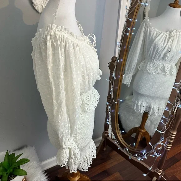 •nwt• Spell Daisy Chain Ruched Mini Dress - Picture 8 of 14